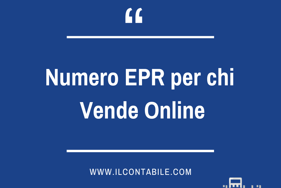 Numero EPR per chi vende online